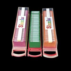 3 Sizzix Sizzlits Alphabet Numbers Die Sets Girls Are Weird Graffiti Boxed Brush
